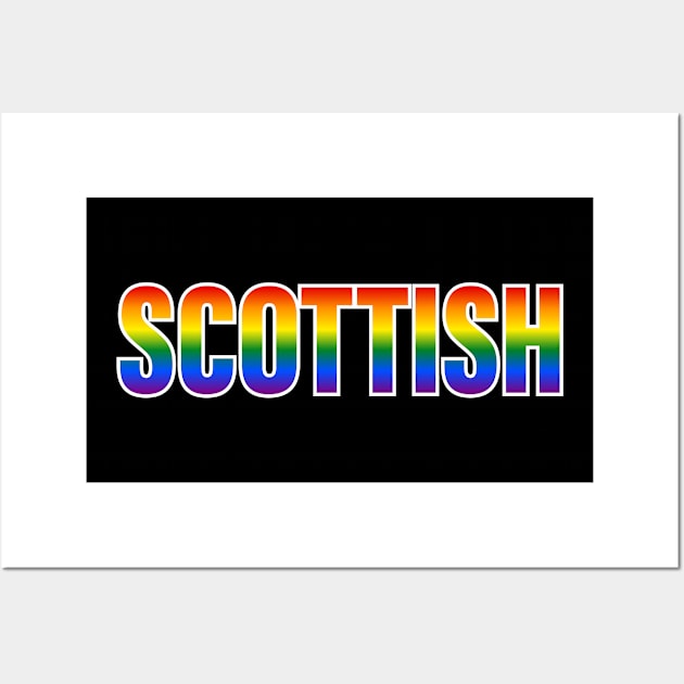 Rainbow Scottish LGBTQ Pride Wall Art by Rainbow Nation